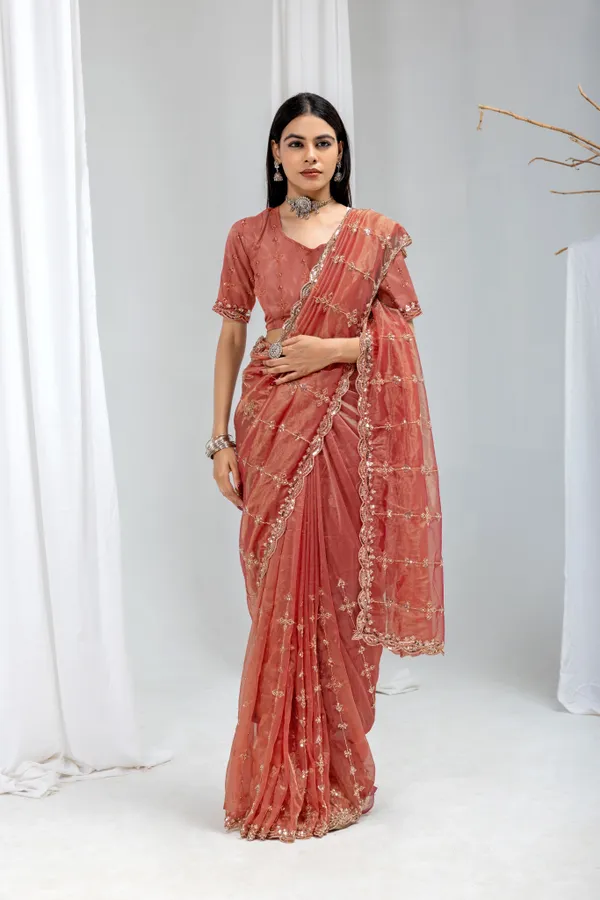Burgundy(maroon)_SareeOrgenza_Net_Work:_Beads_Sequence_Cutdana_Threadwork__And_Zari_Theadwork_For_Women
