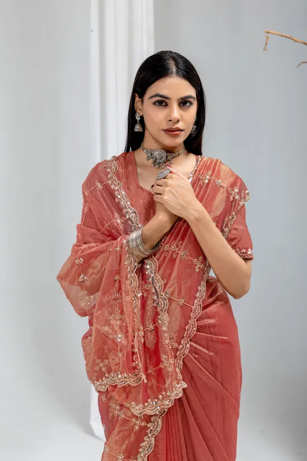 Burgundy(maroon)_SareeOrgenza_Net_Work:_Beads_Sequence_Cutdana_Threadwork__And_Zari_Theadwork_For_Women