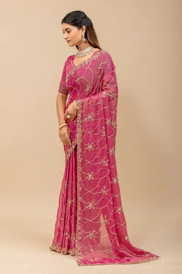 Pink_SareeNc_Moss_Work:_Beads_Sequence_Cutdana_Threadwork__And_Zari_Theadwork_For_Women