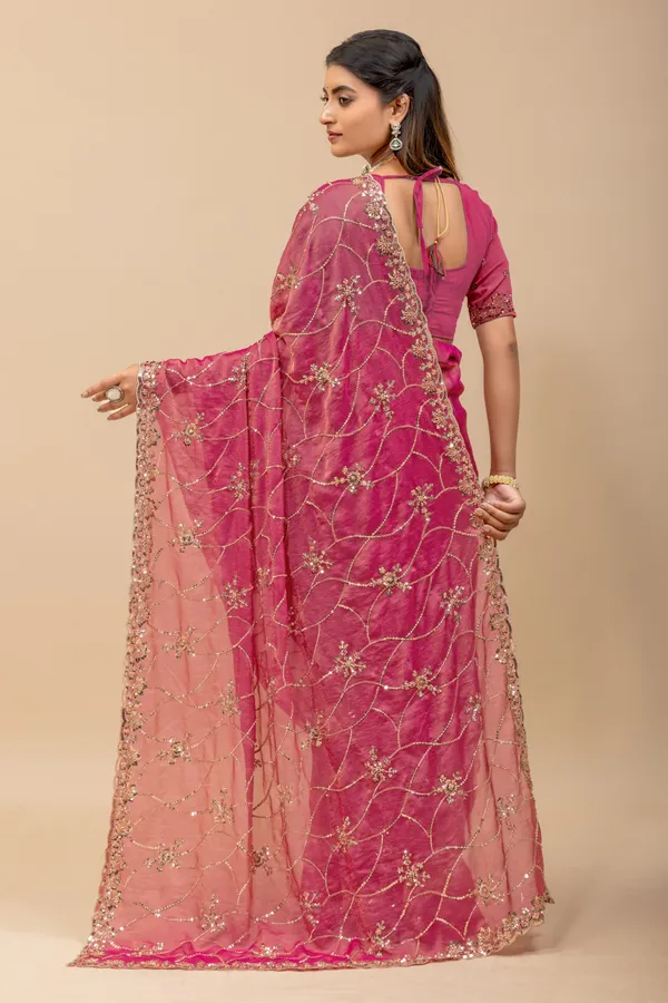 Pink_SareeNc_Moss_Work:_Beads_Sequence_Cutdana_Threadwork__And_Zari_Theadwork_For_Women