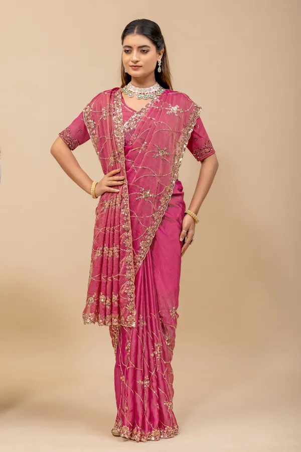 Pink_SareeNc_Moss_Work:_Beads_Sequence_Cutdana_Threadwork__And_Zari_Theadwork_For_Women