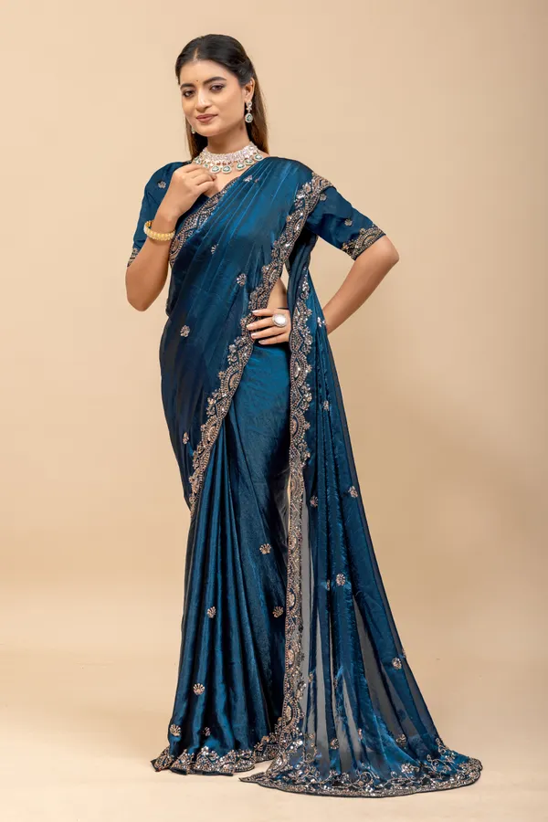 Morpich_SareeFendi_Silk_Work:_Beads_Sequence_Cutdana_Threadwork__And_Zari_Theadwork_For_Women