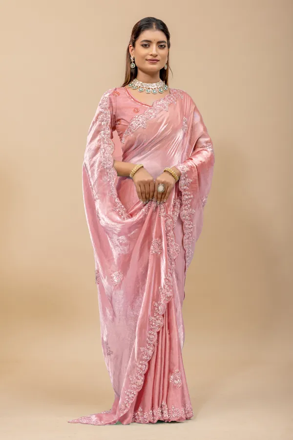 Pink_SareeFendi_Silk_Work:_Beads_Sequence_Cutdana_Threadwork__And_Zari_Theadwork_For_Women