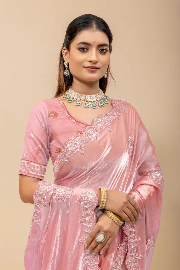 Pink_SareeFendi_Silk_Work:_Beads_Sequence_Cutdana_Threadwork__And_Zari_Theadwork_For_Women