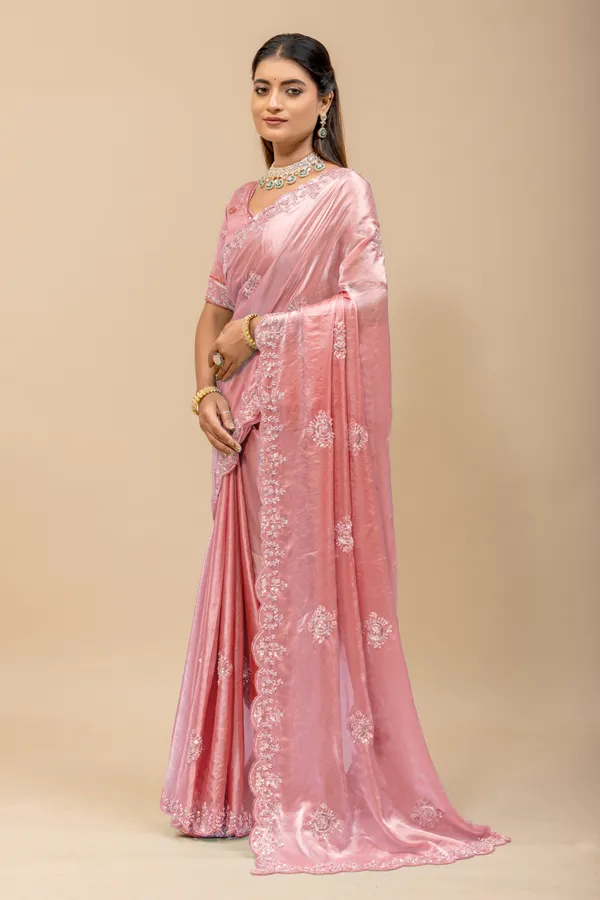 Pink_SareeFendi_Silk_Work:_Beads_Sequence_Cutdana_Threadwork__And_Zari_Theadwork_For_Women