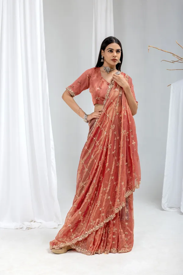 Rust(iphonecolours)_SareeOrgenza_Net_Work:_Beads_Sequence_Cutdana_Threadwork__And_Zari_Theadwork_For_Women