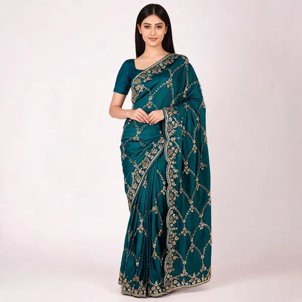 Morpich_SareeFendi_Silk_Work:_Beads_Sequence_Cutdana_Threadwork__And_Zari_Theadwork_For_Women