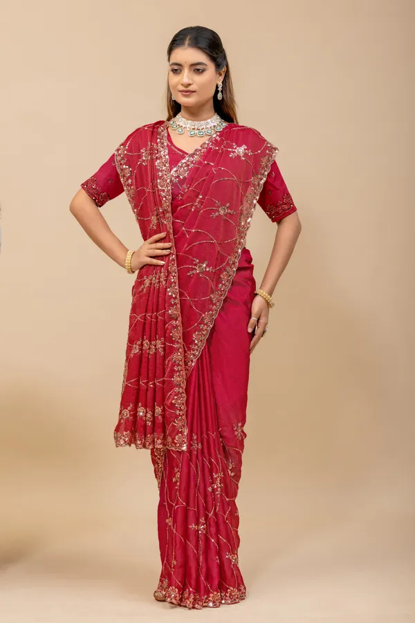 Darkrani_SareeNc_Moss_Work:_Beads_Sequence_Cutdana_Threadwork__And_Zari_Theadwork_For_Women