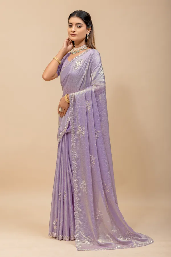 Lavender_SareeFendi_Silk_Print_Work:_Beads_Sequence_Cutdana_Threadwork__And_Zari_Theadwork_For_Women