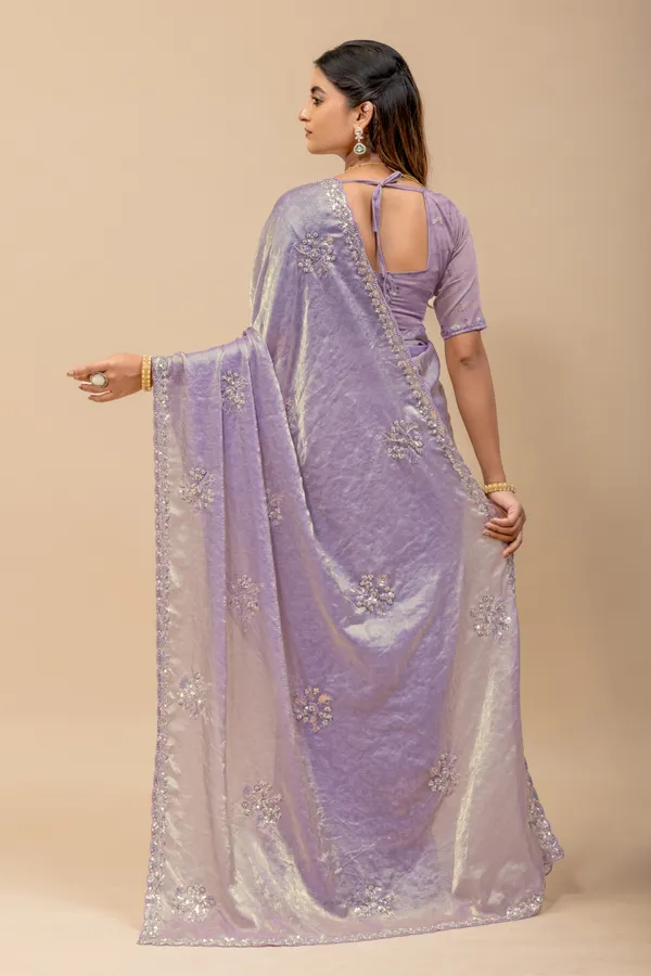 Lavender_SareeFendi_Silk_Print_Work:_Beads_Sequence_Cutdana_Threadwork__And_Zari_Theadwork_For_Women