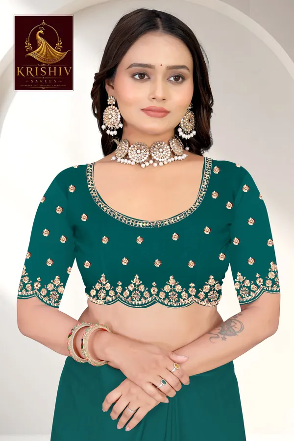 Morpich_SareeFendi_Silk_Work:_Beads_Sequence_Cutdana_Threadwork__And_Zari_Theadwork_For_Women