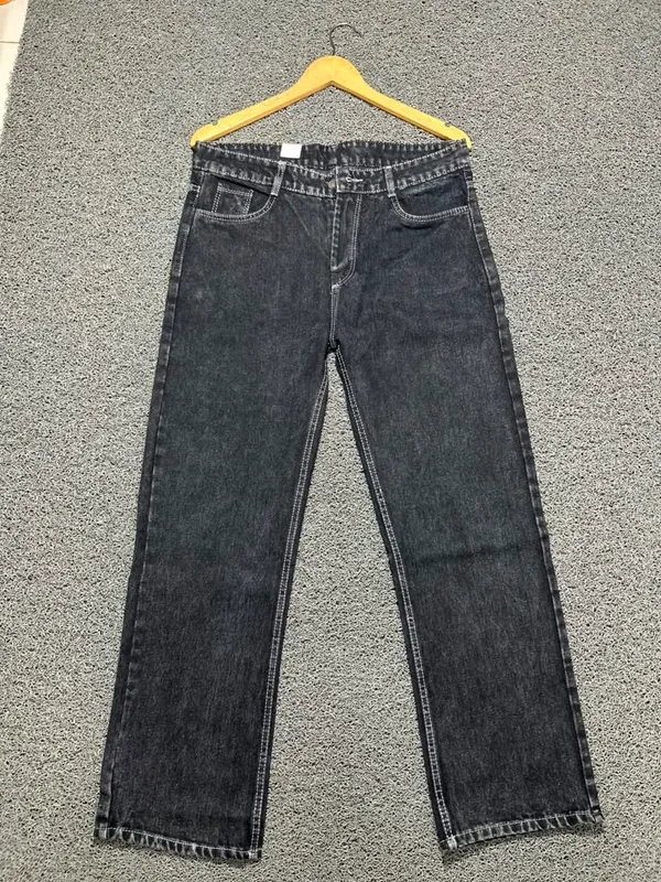 Charcoal_3/1_Cotton_Non_Stretchable_Straight_Fit_Jeans_For_Men