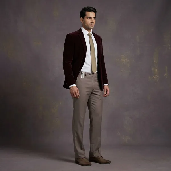 Taupe_Cotton_Fabric_Pant_For_Men