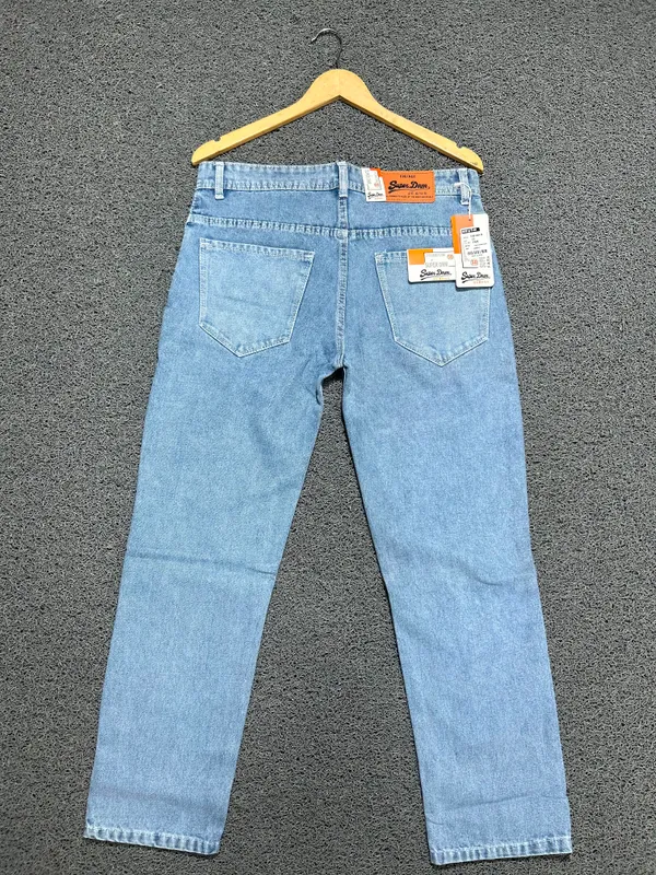 Light_Blue_3/1_Cotton_Non_Stretchable_Regular_Fit_Jeans_For_Men