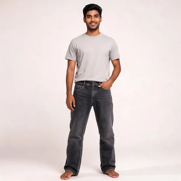 Dark_Grey_3/1_Cotton_Non_Stretchable_Straight_Fit_Jeans_For_Men