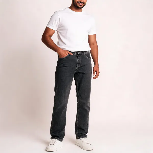 Dark_Grey_3/1_Cotton_Non_Stretchable_Straight_Fit_Jeans_For_Men