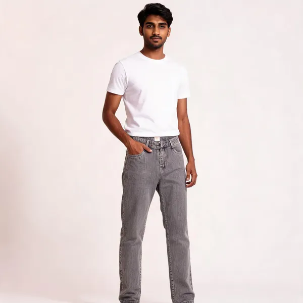 Grey_3/1_Cotton_Non_Stretchable_Straight_Fit_Jeans_For_Men