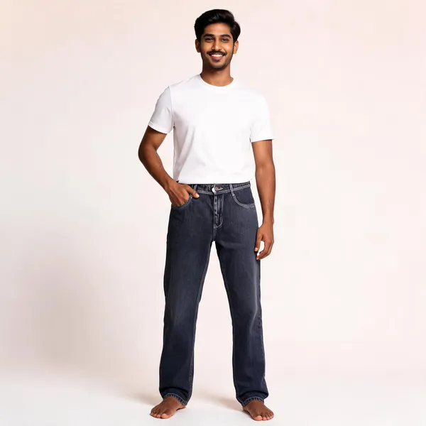 Blue_3/1_Cotton_Non_Stretchable_Straight_Fit_Jeans_For_Men