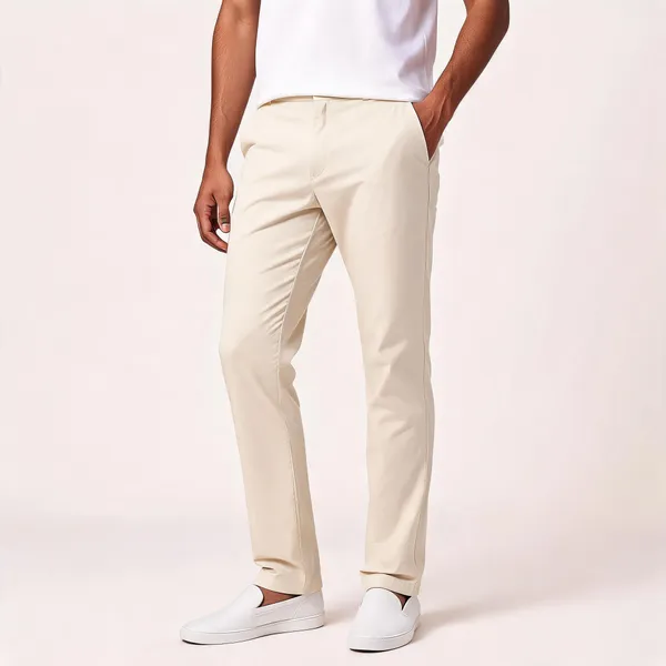 Cream_Barbie_Fabric_Straight_Fit_Trousers_For_Men