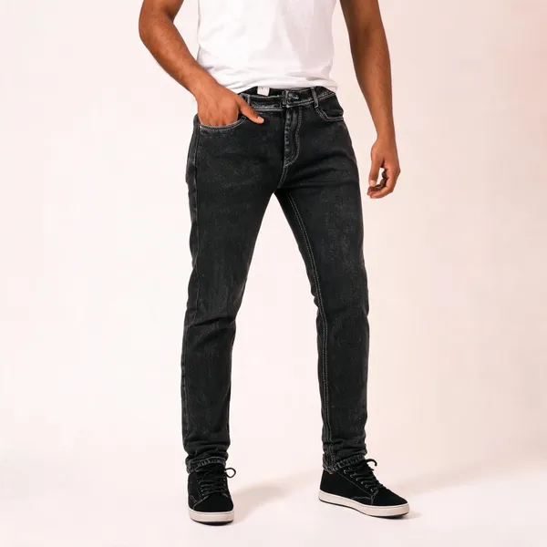 Charcoal_3/1_Cotton_Non_Stretchable_Slim_Fit_Jeans_For_Men