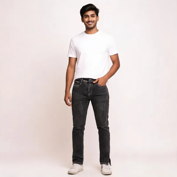 Charcoal_3/1_Cotton_Non_Stretchable_Slim_Fit_Jeans_For_Men