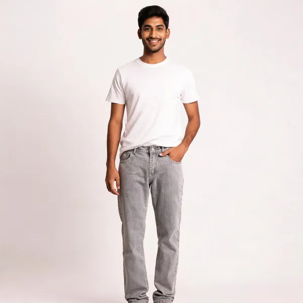 Grey_3/1_Cotton_Non_Stretchable_Straight_Fit_Jeans_For_Men