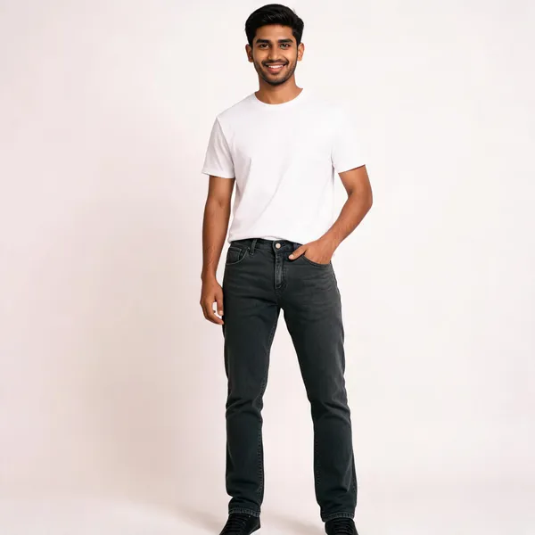 Dark_Grey_3/1_Cotton_Non_Stretchable_Straight_Fit_Jeans_For_Men