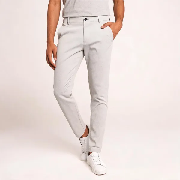 White_Barbie_Fabric_Slim_Fit_Trousers_For_Men