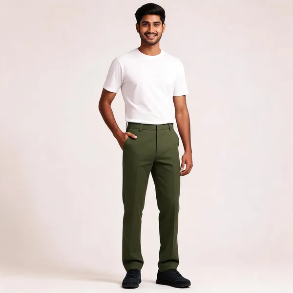 Olive_Barbie_Fabric_Straight_Fit_Trousers_For_Men