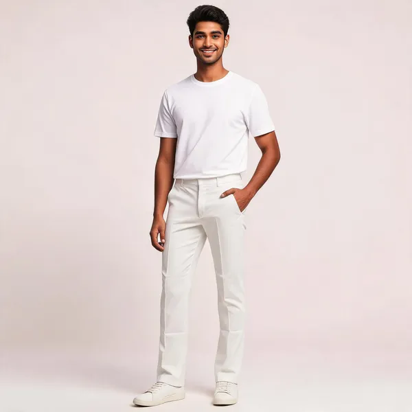 White_Barbie_Fabric_Regular_Fit_Trousers_For_Men