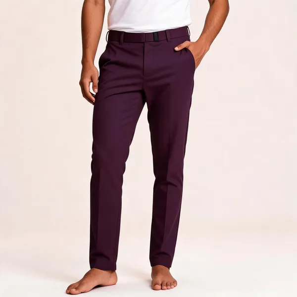 Maroon_Barbie_Fabric_Slim_Fit_Trousers_For_Men