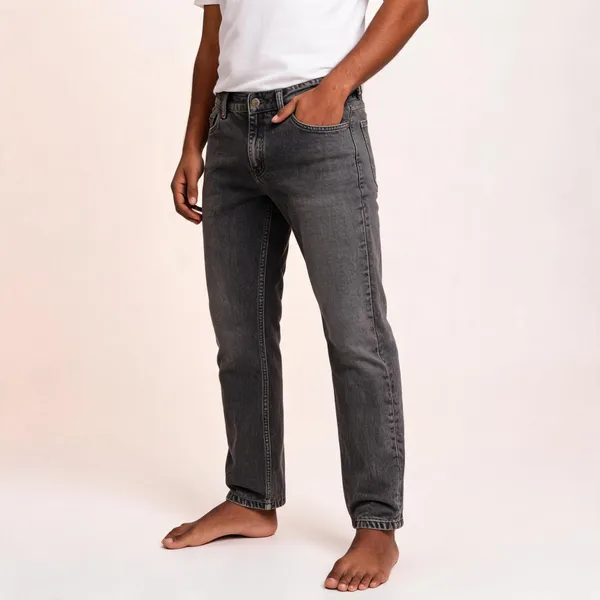 Grey_3/1_Cotton_Non_Stretchable_Straight_Fit_Jeans_For_Men