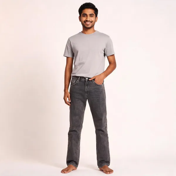 Grey_3/1_Cotton_Non_Stretchable_Straight_Fit_Jeans_For_Men