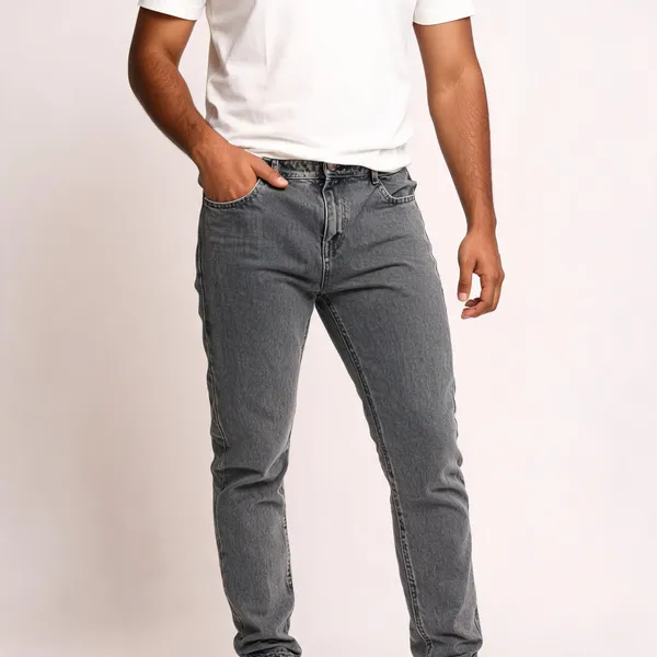 Grey_3/1_Cotton_Non_Stretchable_Slim_Fit_Jeans_For_Men