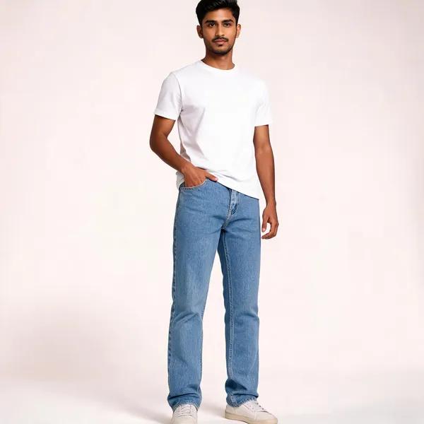 Blue_3/1_Cotton_Non_Stretchable_Straight_Fit_Jeans_For_Men