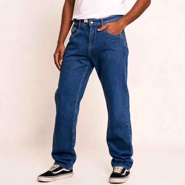 Blue_3/1_Cotton_Non_Stretchable_Straight_Fit_Jeans_For_Men