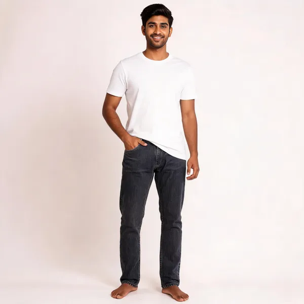 Charcoal_3/1_Cotton_Non_Stretchable_Straight_Fit_Jeans_For_Men