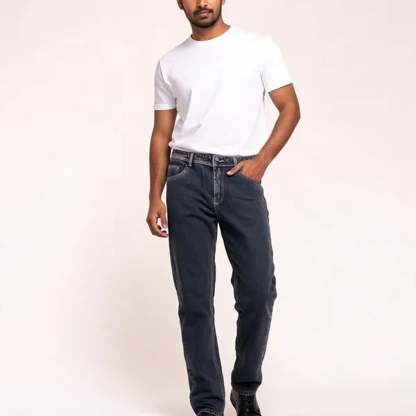 Blue_3/1_Cotton_Non_Stretchable_Straight_Fit_Jeans_For_Men