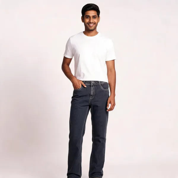 Blue_3/1_Cotton_Non_Stretchable_Straight_Fit_Jeans_For_Men