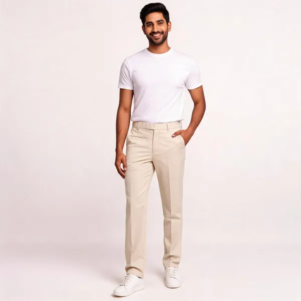 White_Barbie_Fabric_Straight_Fit_Trousers_For_Men