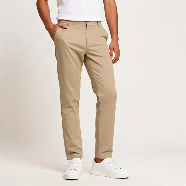 Beige_Barbie_Fabric_Trousers_For_Men