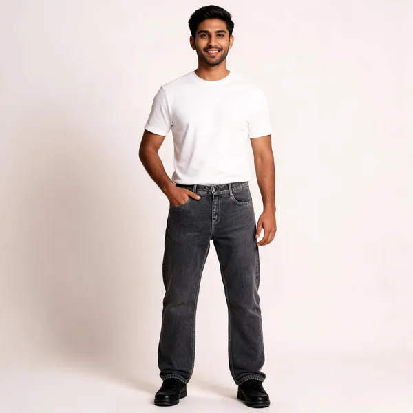 Grey_3/1_Cotton_Non_Stretchable_Straight_Fit_Jeans_For_Men