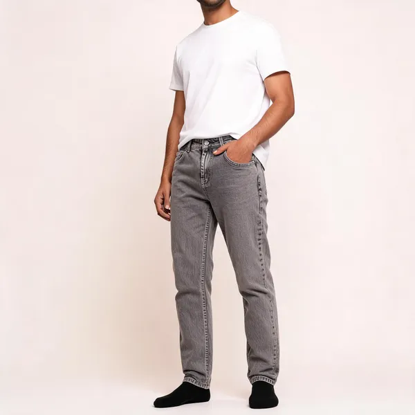 Grey_3/1_Cotton_Non_Stretchable_Straight_Fit_Jeans_For_Men