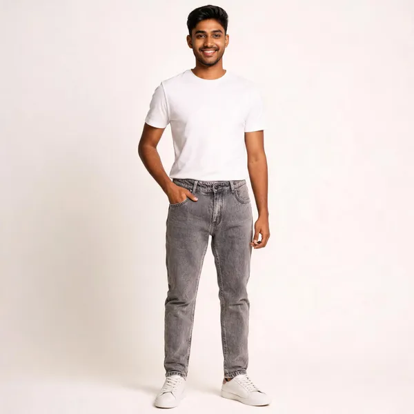 Grey_3/1_Cotton_Non_Stretchable_Straight_Fit_Jeans_For_Men