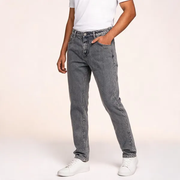 Grey_3/1_Cotton_Non_Stretchable_Straight_Fit_Jeans_For_Men