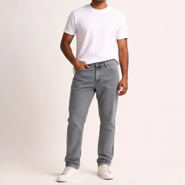 Grey_3/1_Cotton_Non_Stretchable_Straight_Fit_Jeans_For_Men
