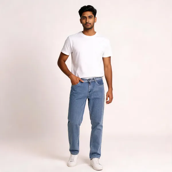 Blue_3/1_Cotton_Non_Stretchable_Straight_Fit_Jeans_For_Men