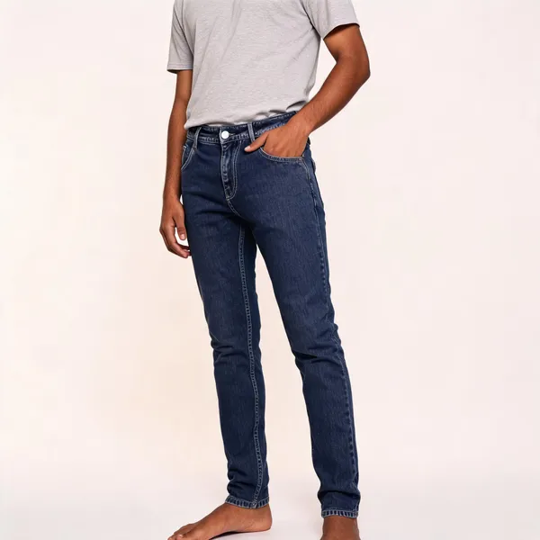 Blue_3/1_Cotton_Non_Stretchable_Slim_Fit_Jeans_For_Men