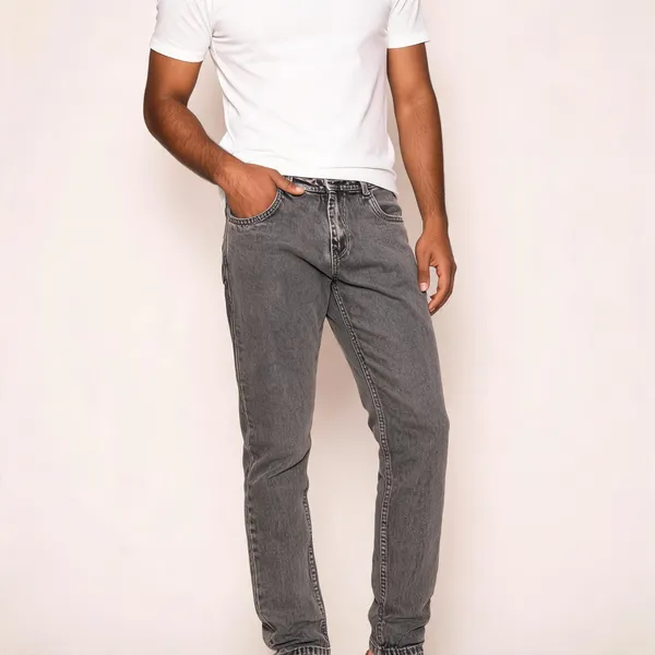 Grey_3/1_Cotton_Non_Stretchable_Straight_Fit_Jeans_For_Men