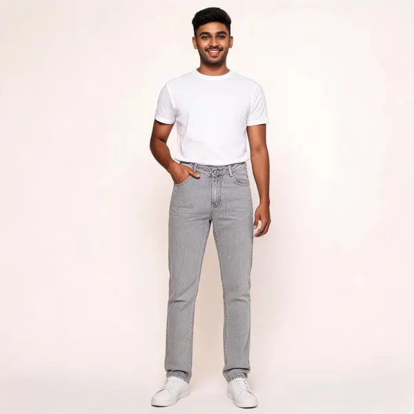 Grey_3/1_Cotton_Non_Stretchable_Straight_Fit_Jeans_For_Men